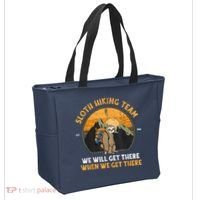 Sloth Hiking Team We Will Get There When We Get There Tote Bag thumb 2