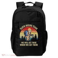 Sloth Hiking Team We Will Get There When We Get ThereFunny Backpack thumb 0