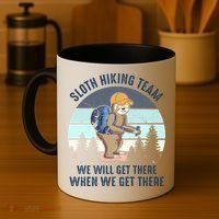 Sloth Hiking Team We Will Get There When We Get ThereFunny Coffee Mug thumb 4