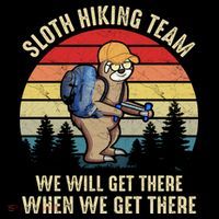 Sloth Hiking Team We Will Get There When We Get ThereFunny Ornament thumb 1