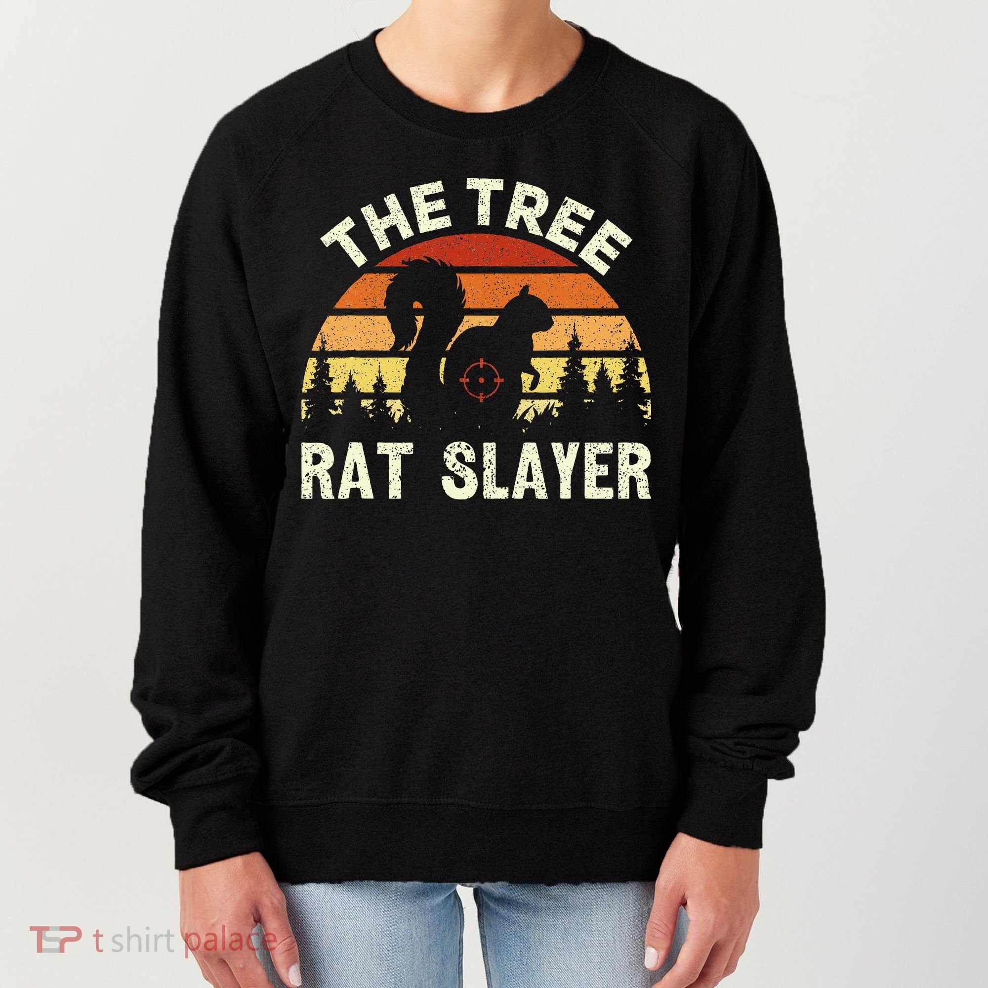 Squirrel Hunter The Tree Rat Slayer Retro Squirrel Hunting Women's Sweatshirt