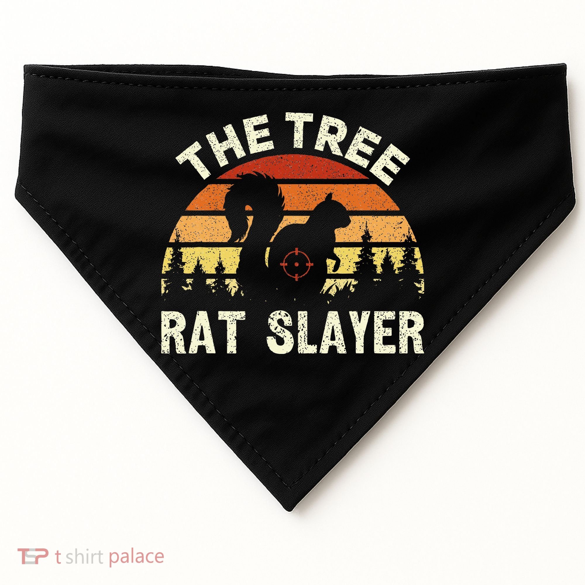 Squirrel Hunter The Tree Rat Slayer Retro Squirrel Hunting USA-Made Doggie Bandana