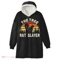 Squirrel Hunter The Tree Rat Slayer Retro Squirrel Hunting Hooded Wearable Blanket thumb 0