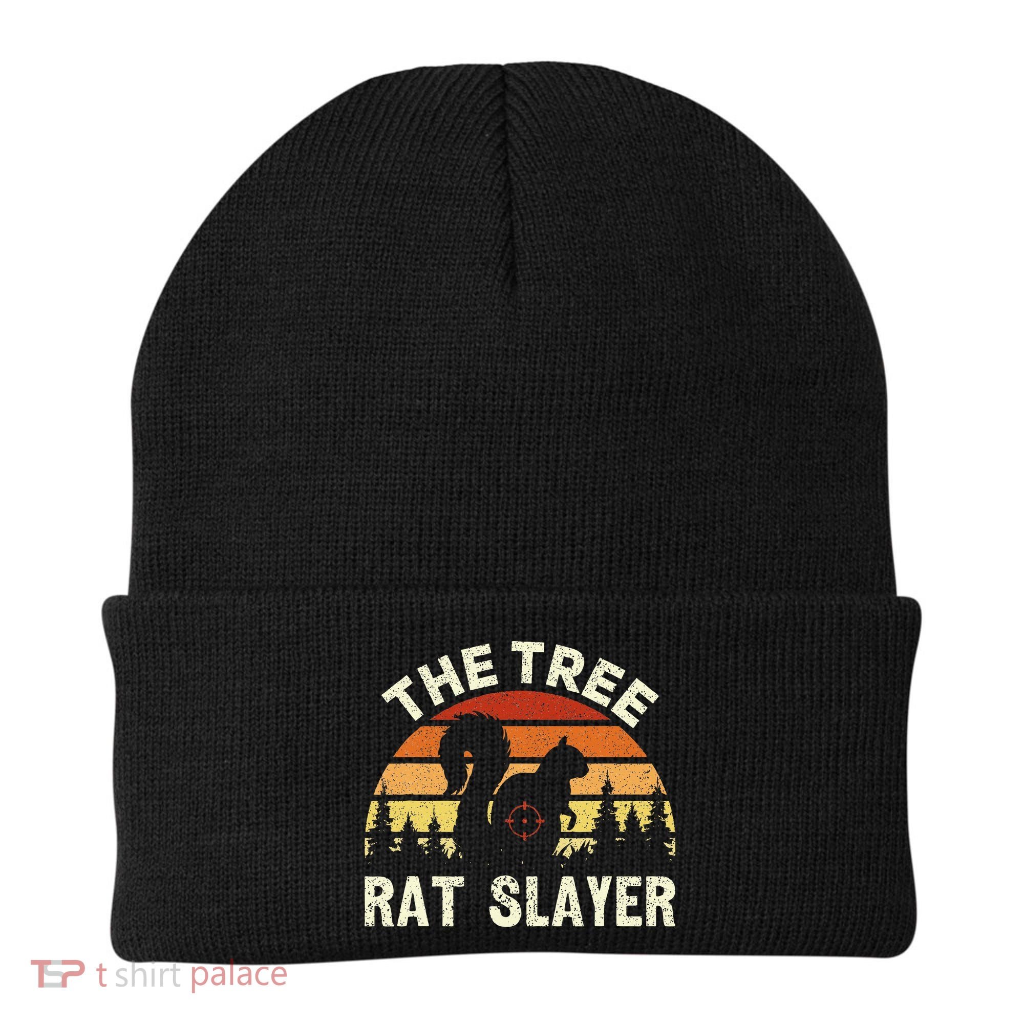 Squirrel Hunter The Tree Rat Slayer Retro Squirrel Hunting Beanie