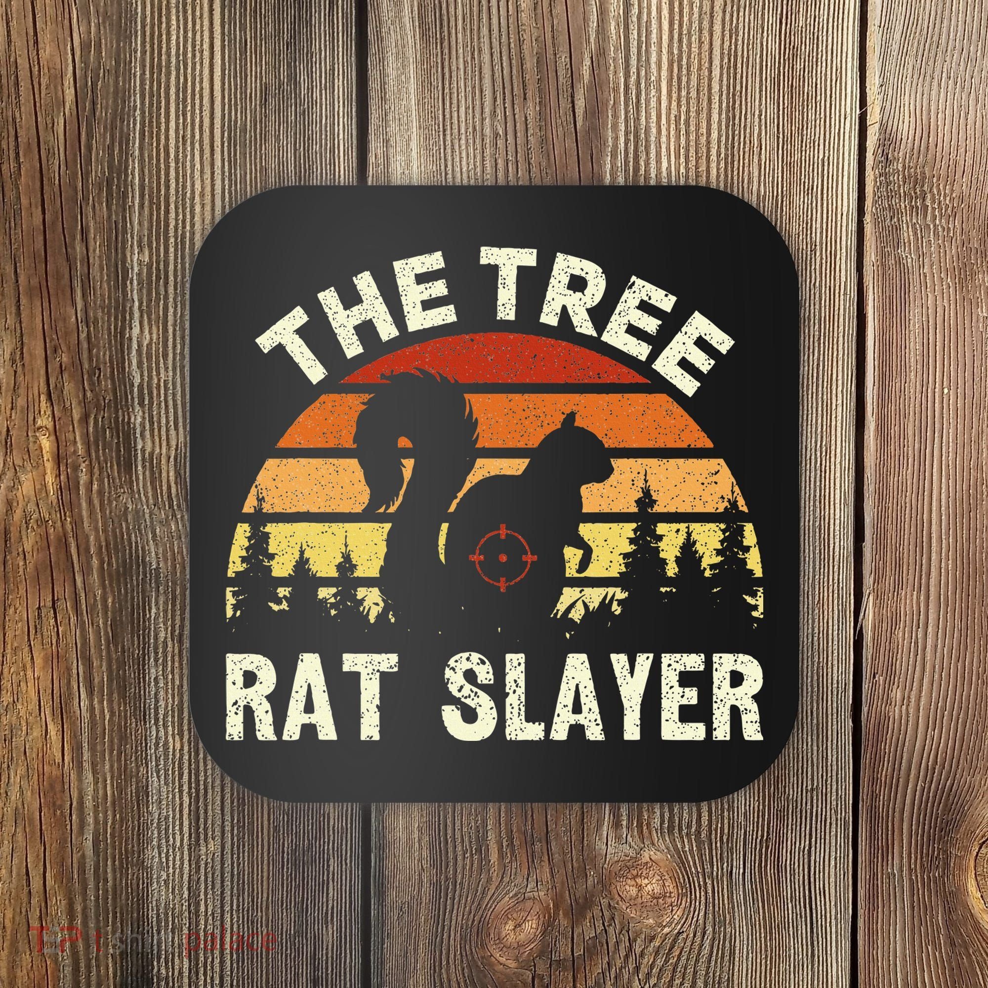 Squirrel Hunter The Tree Rat Slayer Retro Squirrel Hunting Coaster