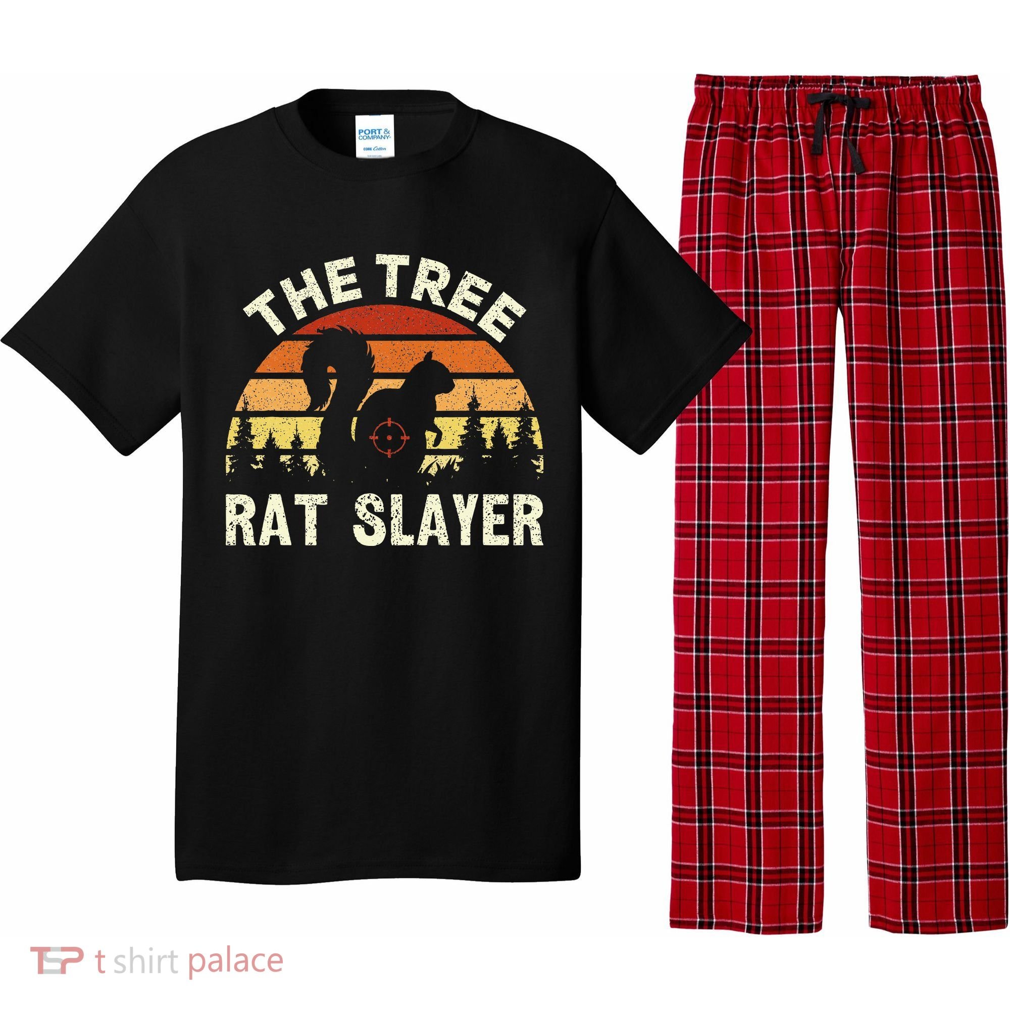 Squirrel Hunter The Tree Rat Slayer Retro Squirrel Hunting Pajama Set