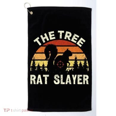 Squirrel Hunter The Tree Rat Slayer Retro Squirrel Hunting Golf Towel