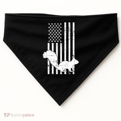Squirrel Hunting Us Flag Squirrel Hunter Great Gift USA-Made Doggie Bandana