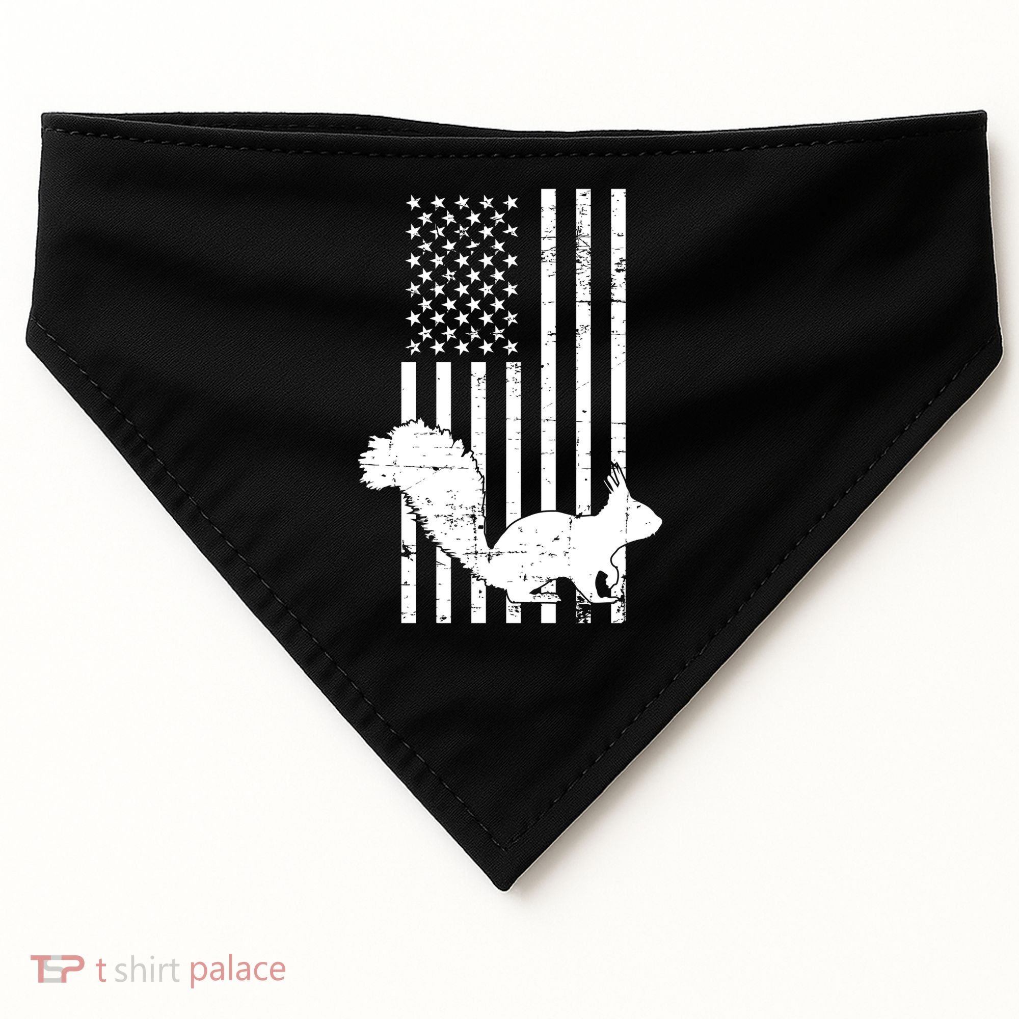 Squirrel Hunting Us Flag Squirrel Hunter Great Gift USA-Made Doggie Bandana