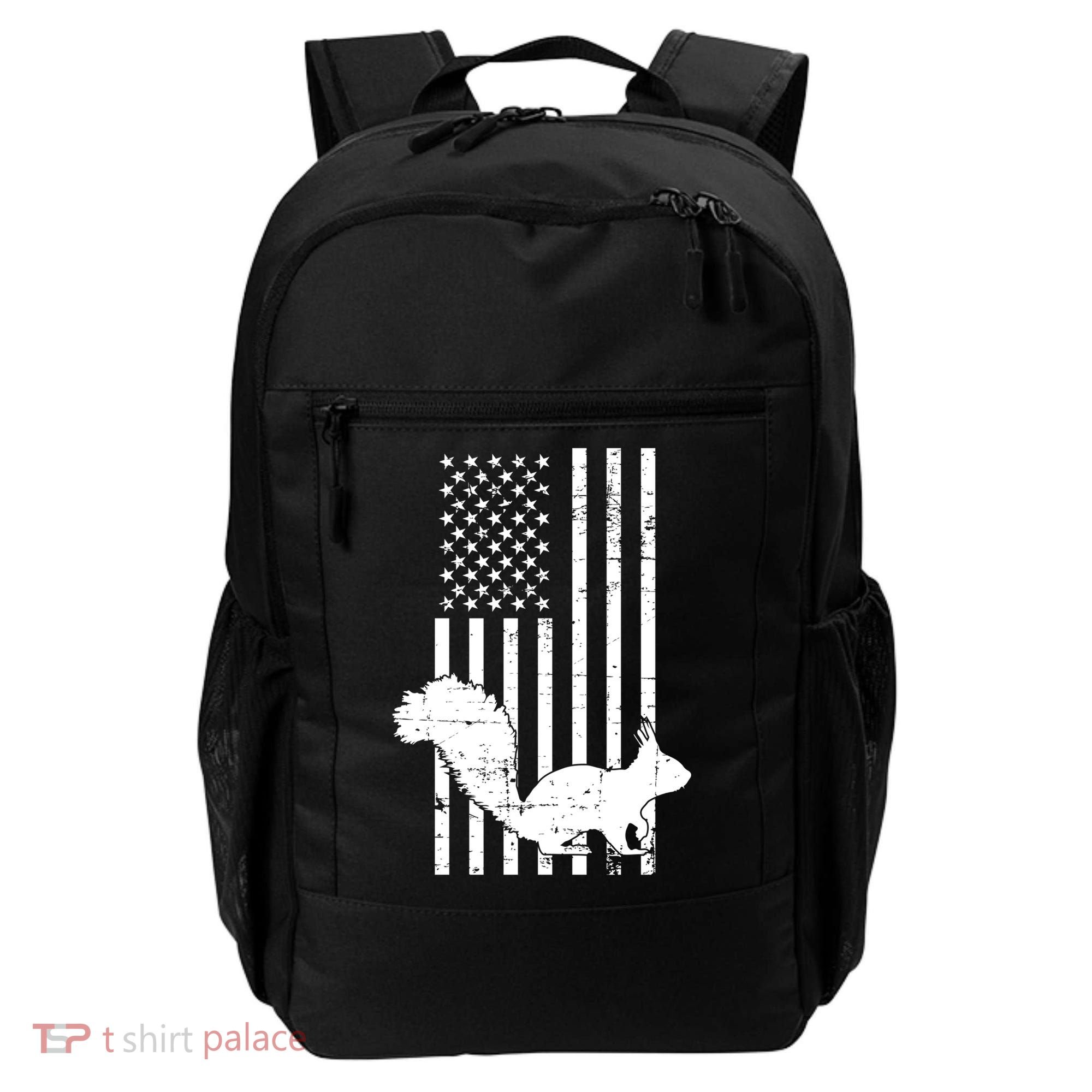 Squirrel Hunting Us Flag Squirrel Hunter Great Gift Backpack