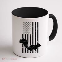 Squirrel Hunting Us Flag Squirrel Hunter Great Gift Coffee Mug thumb 1