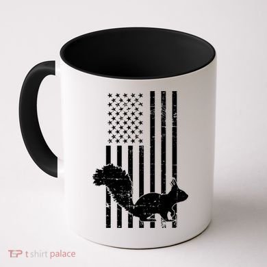Squirrel Hunting Us Flag Squirrel Hunter Great Gift Coffee Mug