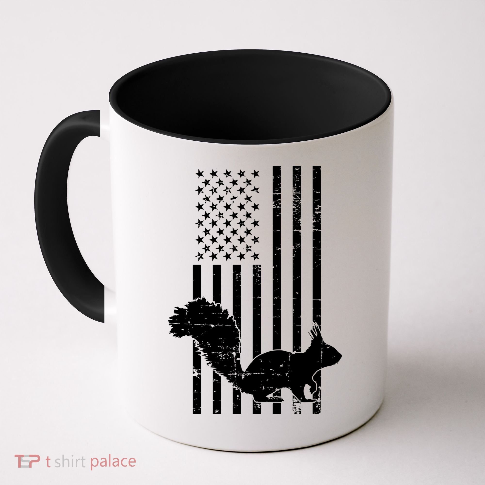 Squirrel Hunting Us Flag Squirrel Hunter Great Gift Coffee Mug