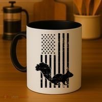 Squirrel Hunting Us Flag Squirrel Hunter Great Gift Coffee Mug thumb 4