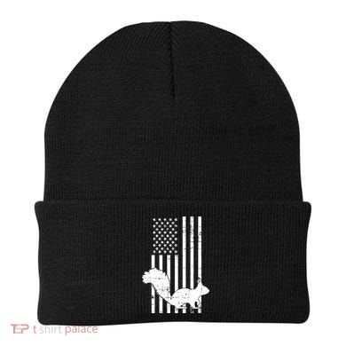 Squirrel Hunting Us Flag Squirrel Hunter Great Gift Beanie