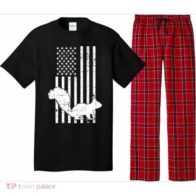 Squirrel Hunting Us Flag Squirrel Hunter Great Gift Pajama Set