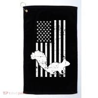 Squirrel Hunting Us Flag Squirrel Hunter Great Gift Golf Towel thumb 0
