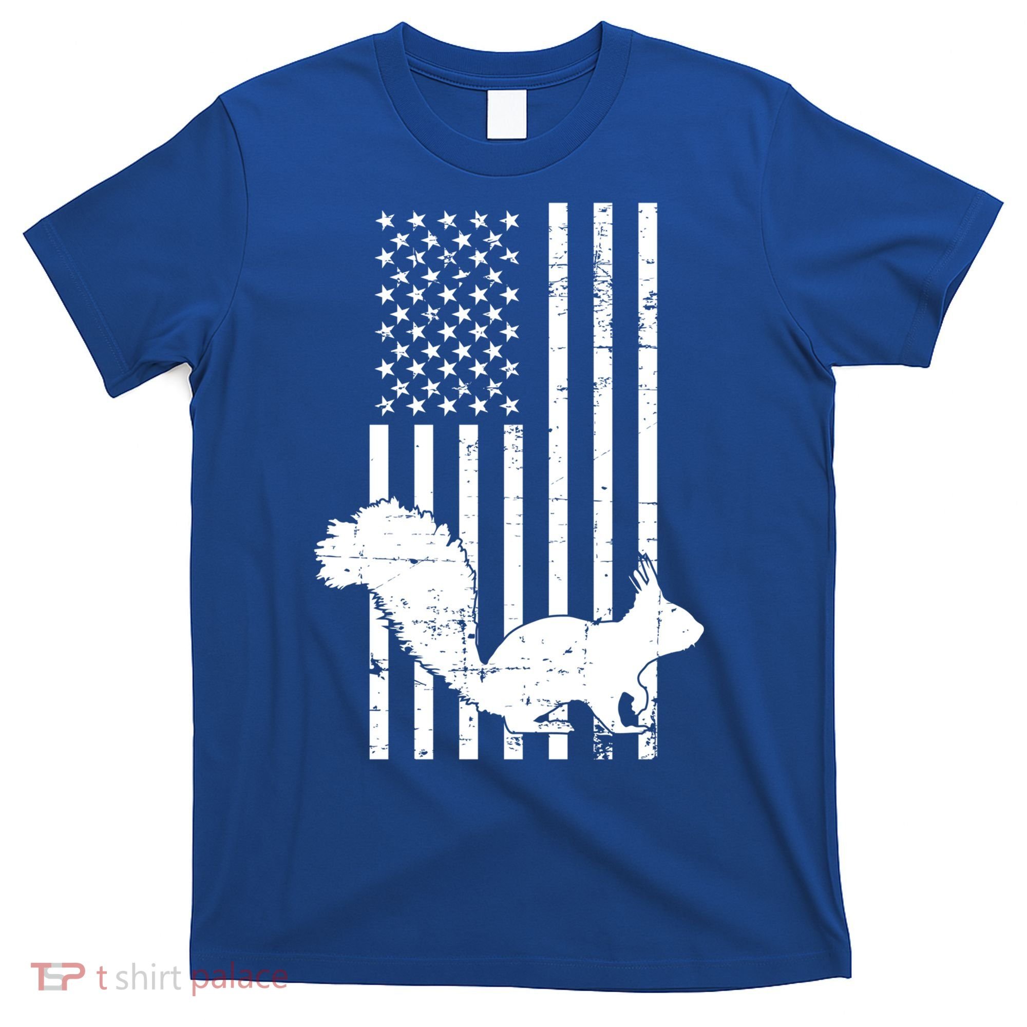 Squirrel Hunting Us Flag Squirrel Hunter Great Gift T-Shirt