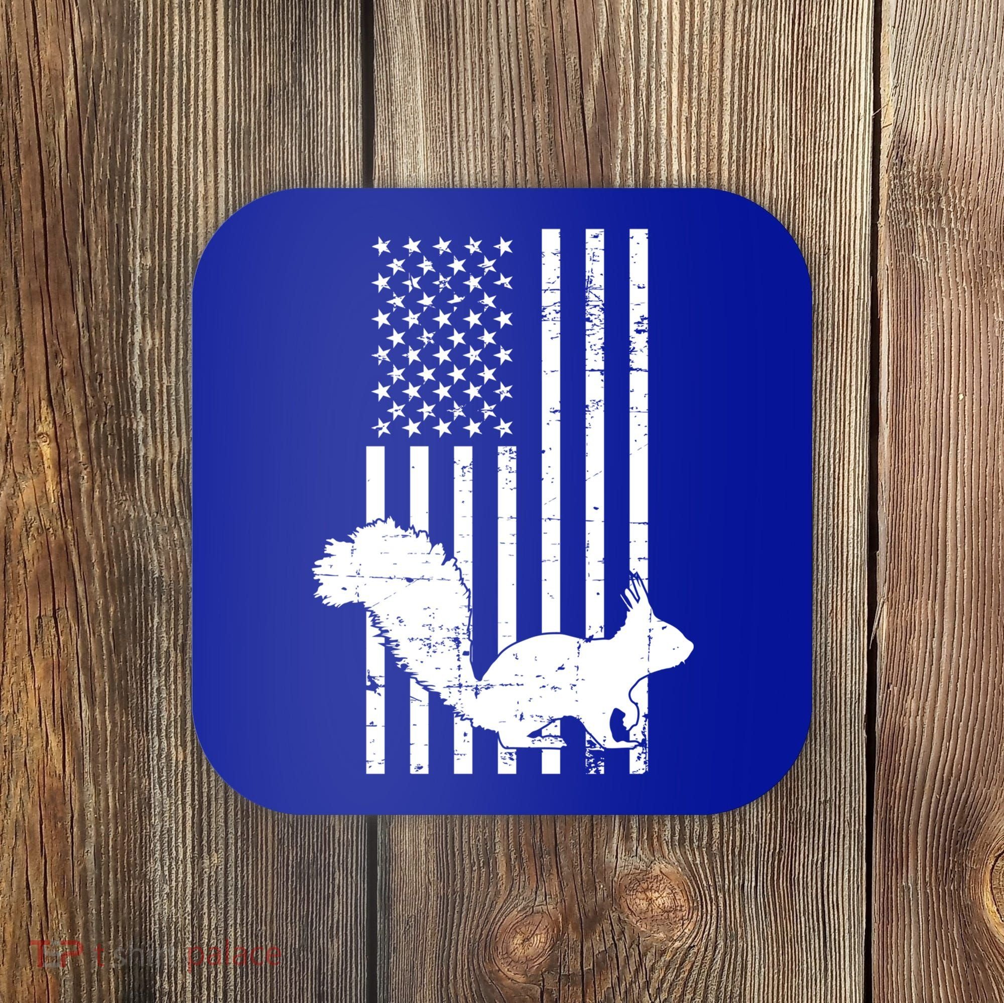 Squirrel Hunting Us Flag Squirrel Hunter Great Gift Coaster