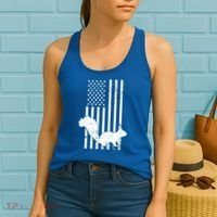 Squirrel Hunting Us Flag Squirrel Hunter Great Gift Women's Tank Top thumb 2
