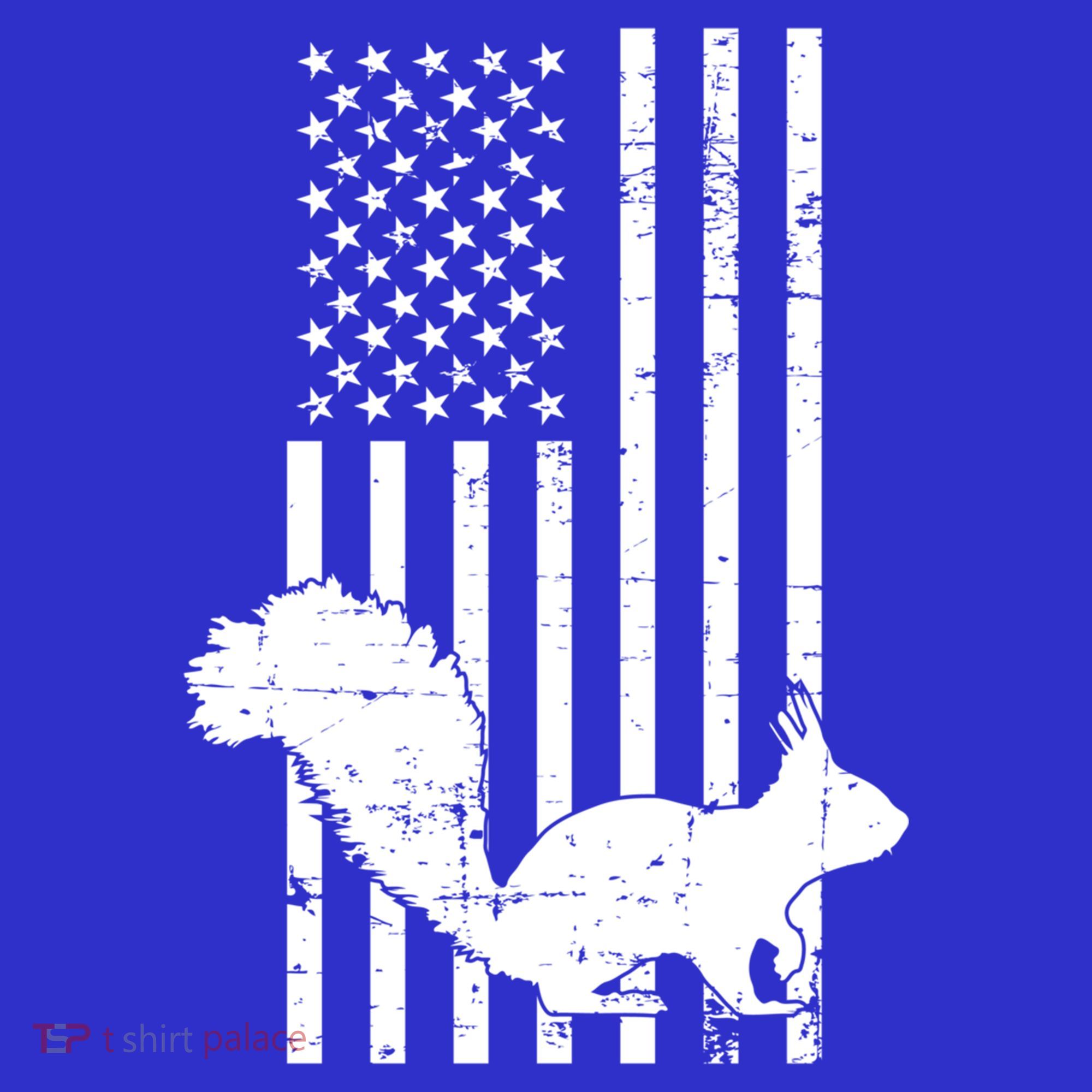 Squirrel Hunting Us Flag Squirrel Hunter Great Gift Women's Long Sleeve Shirt