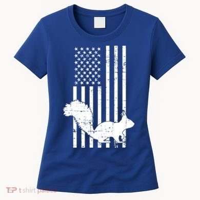 Squirrel Hunting Us Flag Squirrel Hunter Great Gift Women's T-Shirt