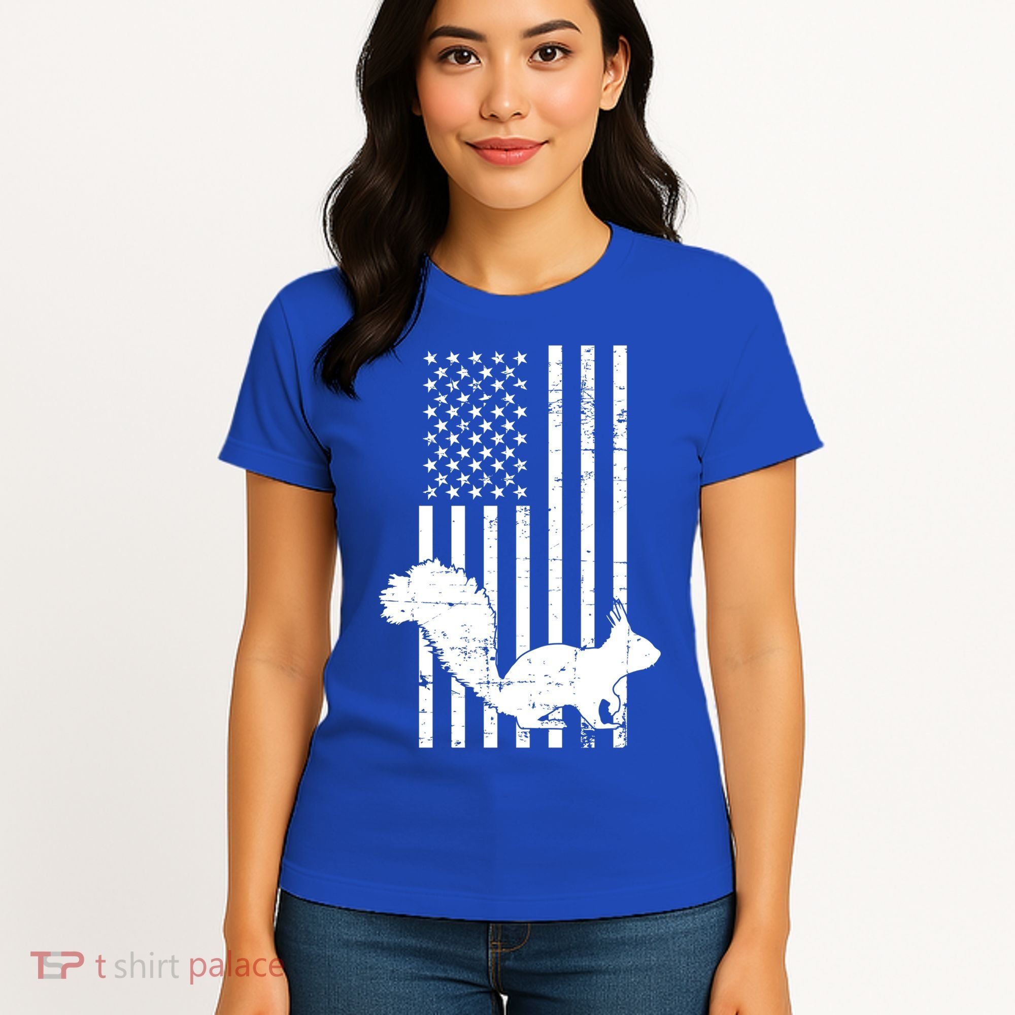 Squirrel Hunting Us Flag Squirrel Hunter Great Gift Women's T-Shirt