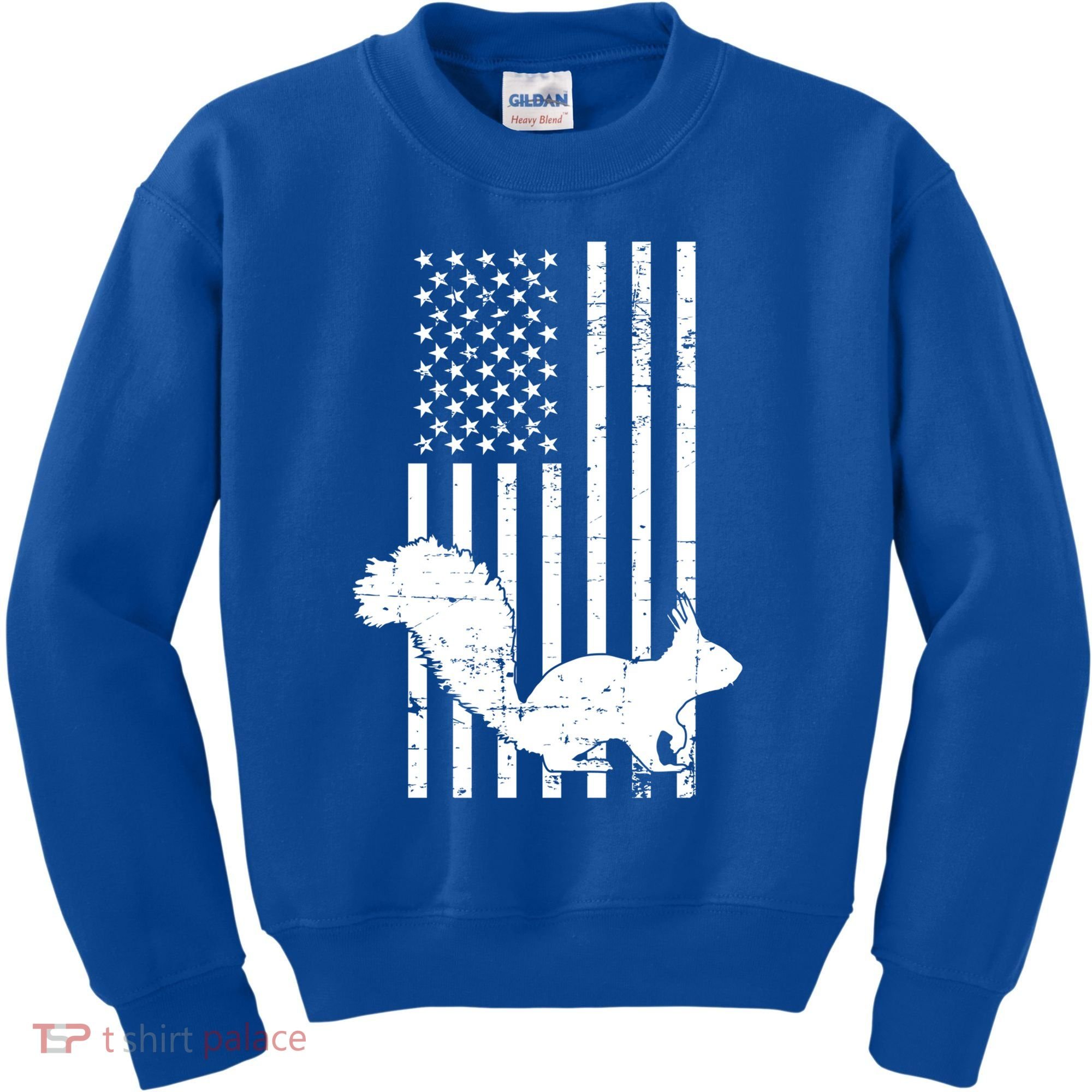 Squirrel Hunting Us Flag Squirrel Hunter Great Gift Kids Sweatshirt