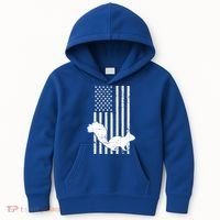 Squirrel Hunting Us Flag Squirrel Hunter Great Gift Kids Hoodie thumb 0