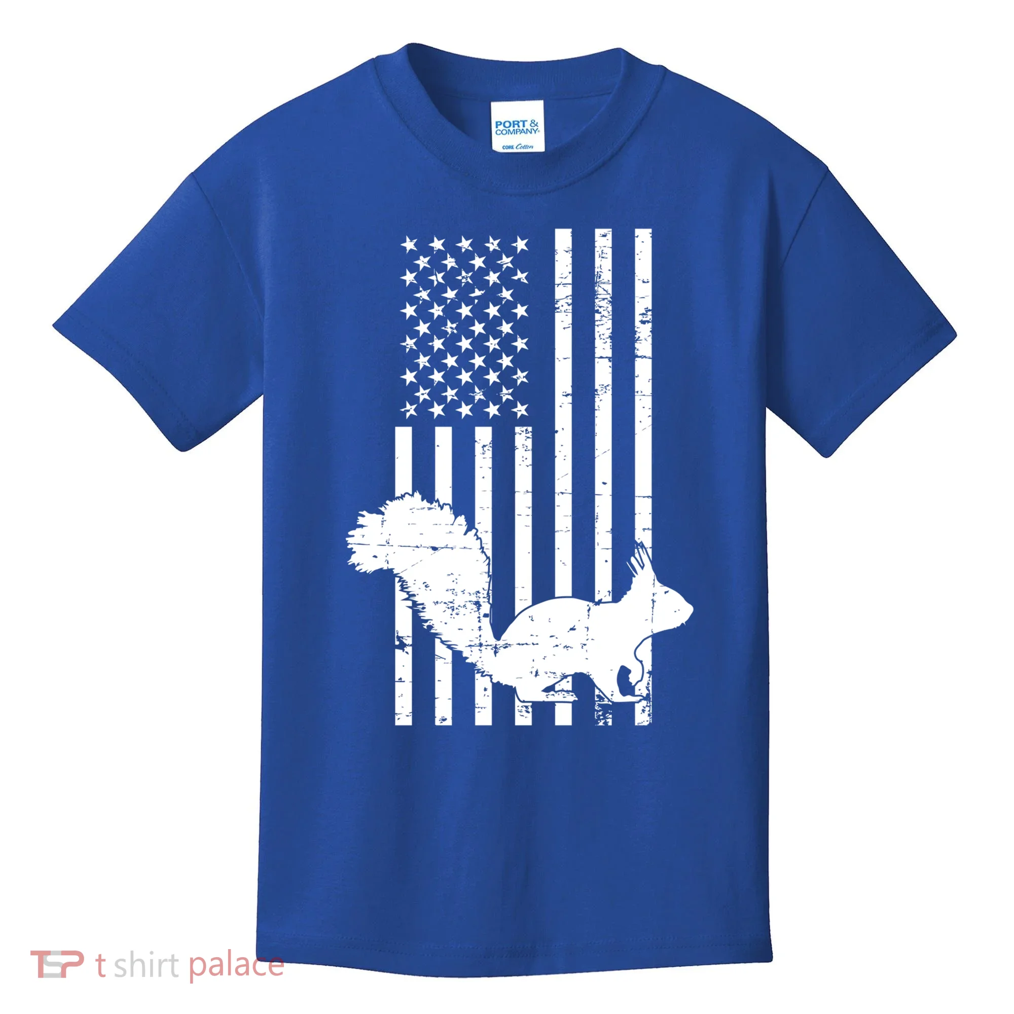 Squirrel Hunting Us Flag Squirrel Hunter Great Gift Kids T-Shirt