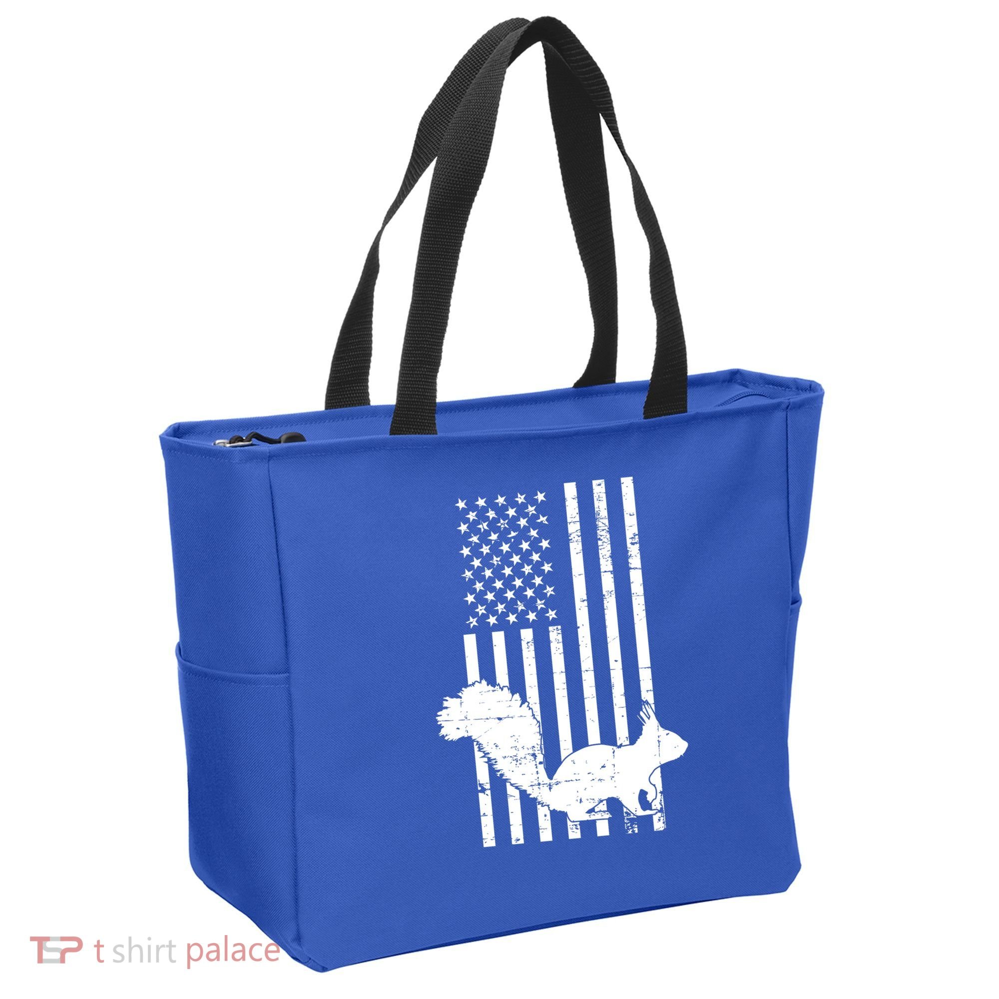 Squirrel Hunting Us Flag Squirrel Hunter Great Gift Tote Bag