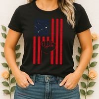 Samoa Handfist Usa America Samoan Flag Samoan Pride Women's T-Shirt thumb 2