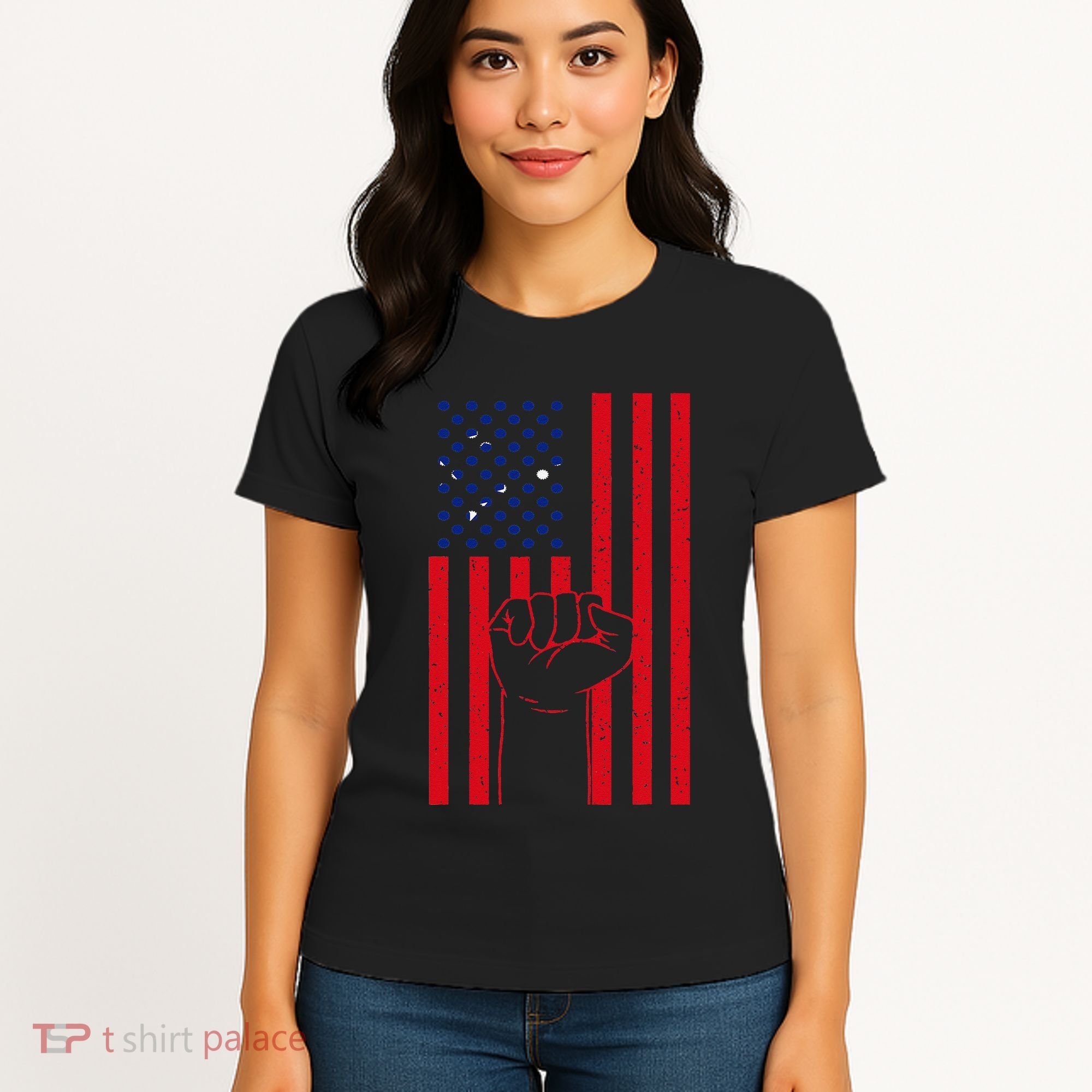 Samoa Handfist Usa America Samoan Flag Samoan Pride Women's T-Shirt