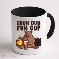 Shuh Duh Fuh Cup Bear Drinking Beer Camping Coffee Mug thumb 1