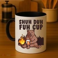 Shuh Duh Fuh Cup Bear Drinking Beer Camping Coffee Mug thumb 4
