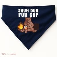 Shuh Duh Fuh Cup Bear Drinking Beer Camping USA-Made Doggie Bandana thumb 0