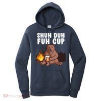 Shuh Duh Fuh Cup Bear Drinking Beer Camping Women's Hoodie thumb 0