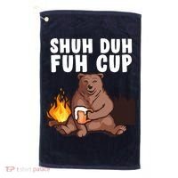 Shuh Duh Fuh Cup Bear Drinking Beer Camping Golf Towel thumb 0