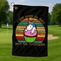 Shut The Fucupcakes Golf Towel thumb 1