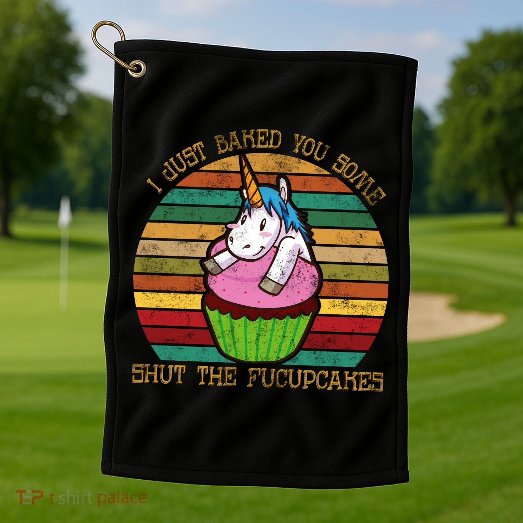 Shut The Fucupcakes Golf Towel