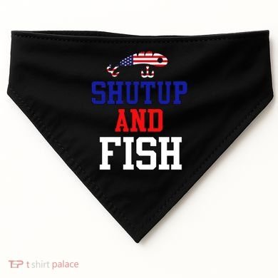 Shut Up And Fish USA-Made Doggie Bandana