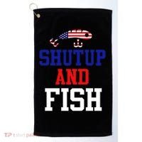Shut Up And Fish Golf Towel thumb 0