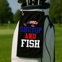 Shut Up And Fish Golf Towel thumb 2