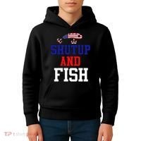 Shut Up And Fish Kids Hoodie thumb 4
