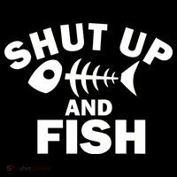 Shut Up And Fish Fishing Doggie Tank thumb 4
