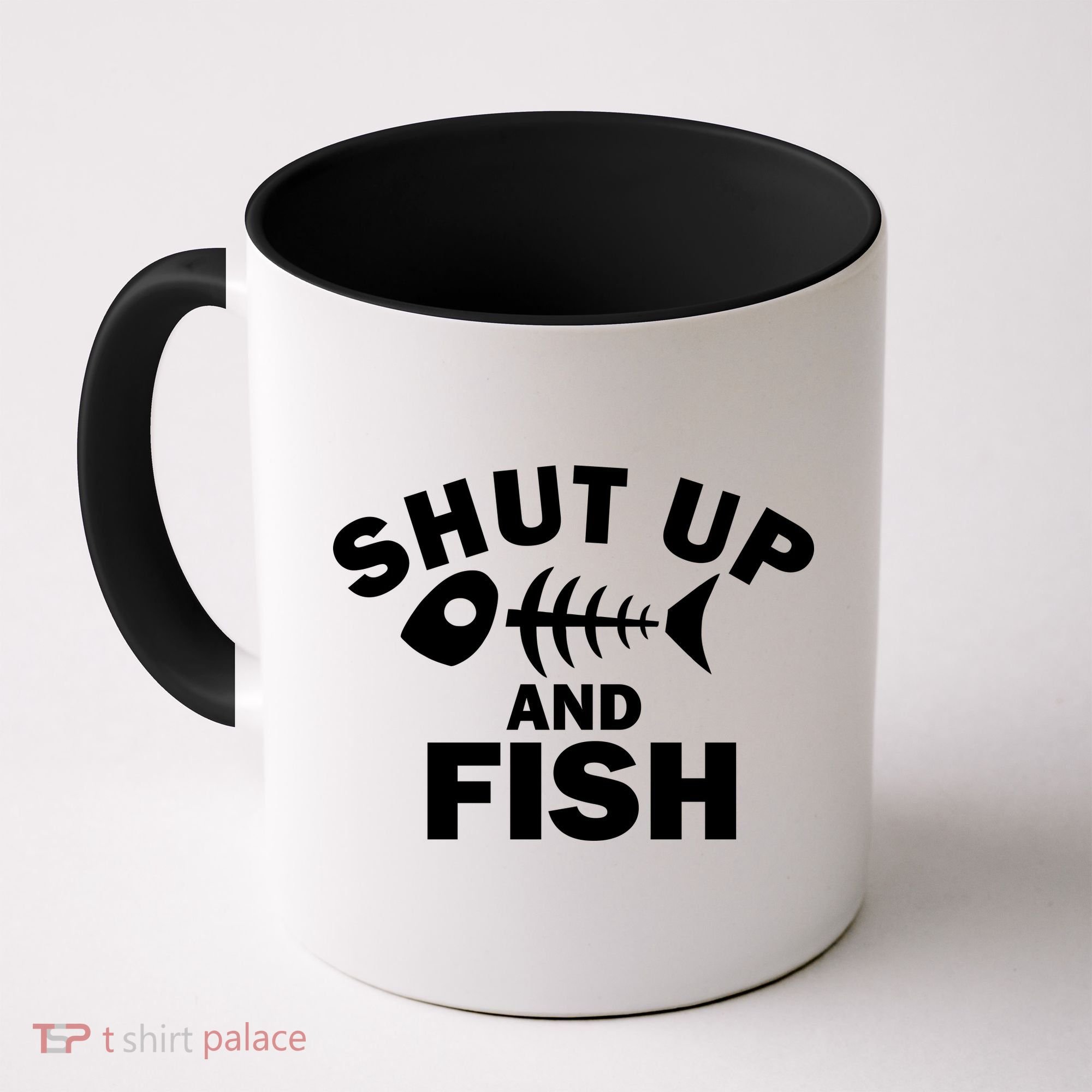Shut Up And Fish Fishing Coffee Mug