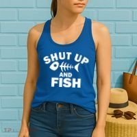 Shut Up And Fish Fishing Women's Tank Top thumb 2