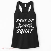 Shut Up And Squat Gym Fitness Workout Women's Tank Top thumb 0