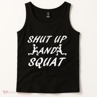 Shut Up And Squat Gym Fitness Workout Tank Top thumb 2