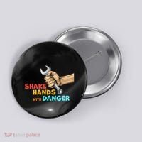 Shake Hands With Danger Retro Apparel Button thumb 0